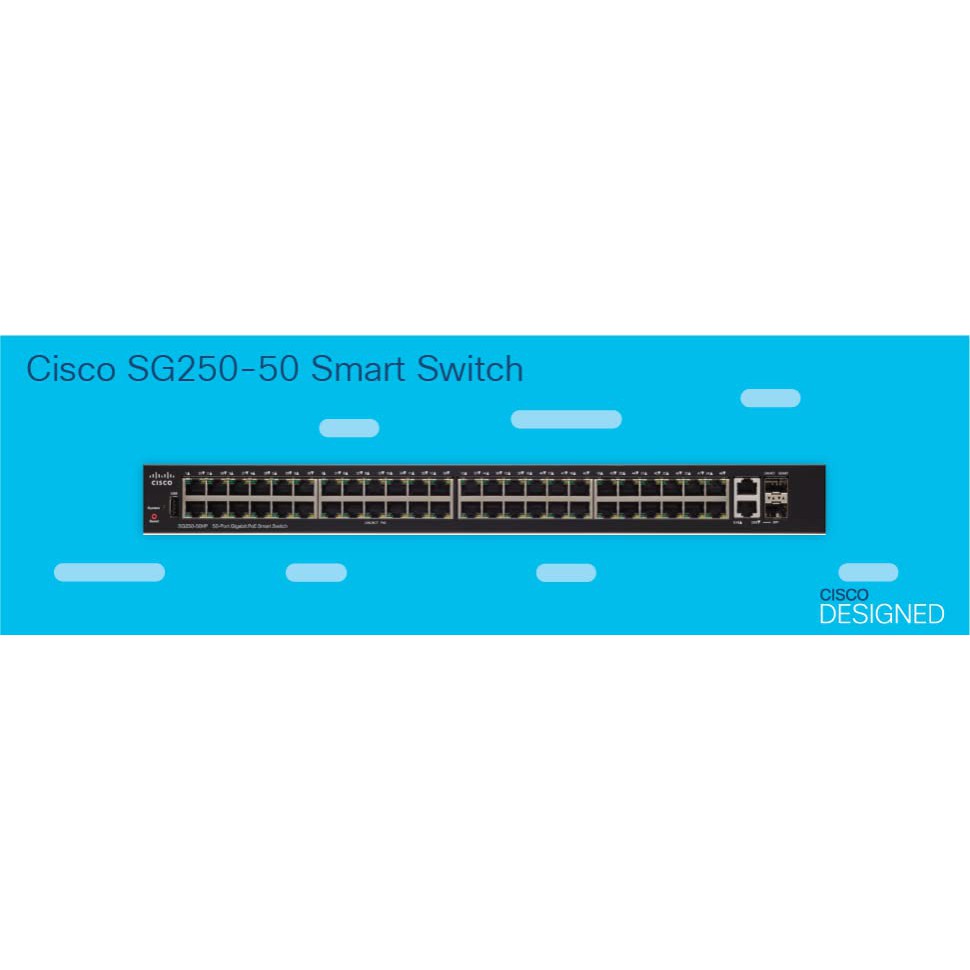 Thiết Bị Mạng Switch 50 Port Gigabit Smart CISCO SG250-50-K9 chính hãng có CO, CQ