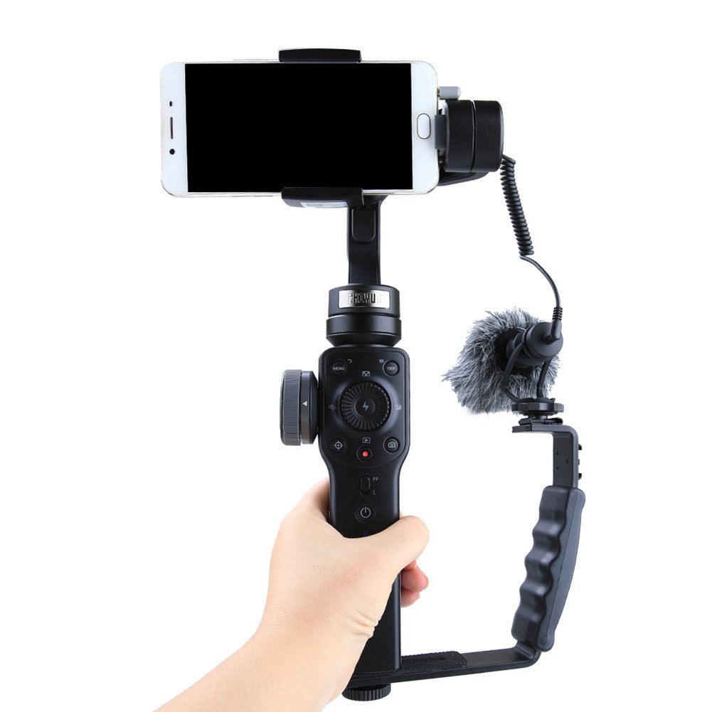 Tay cầm chữ L găn phụ kiện mở rộng cho gimbal, điện thoại, máy ảnh