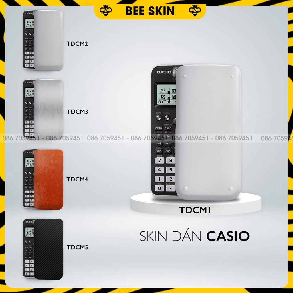 Skin dán máy tính CASIO In Hình Decal Màu ĐẹpBộ 1 (Casio 570 / Casio 570-2nd/ Casio 580 /Vinacal..) tdcmb1