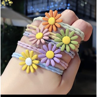 Cột tóc hoa cúc đáng yêu nhiều màu
