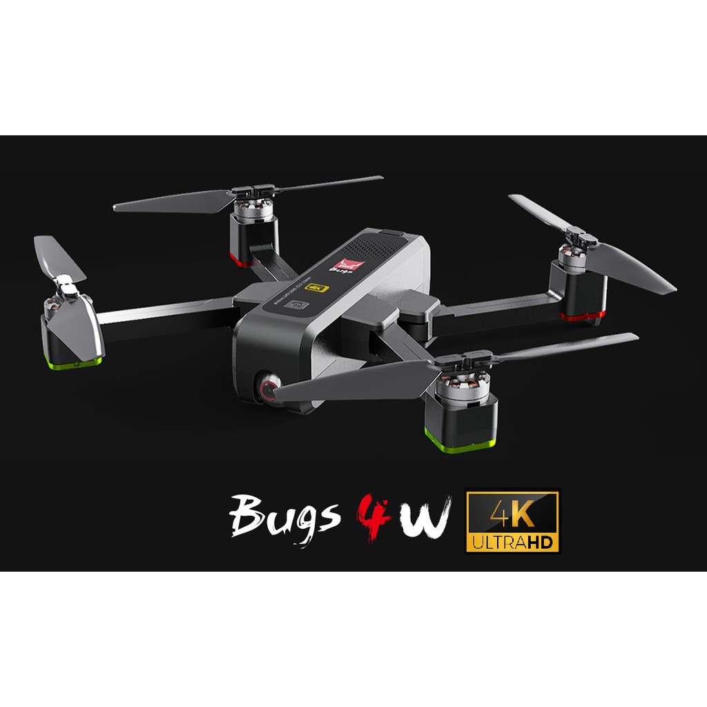 Flycam Drone MJX Bugs 4W PRO 4K Ultra HD Camera 8M GPS 5G Wifi , Cảm biến bụng 2 đèn flash