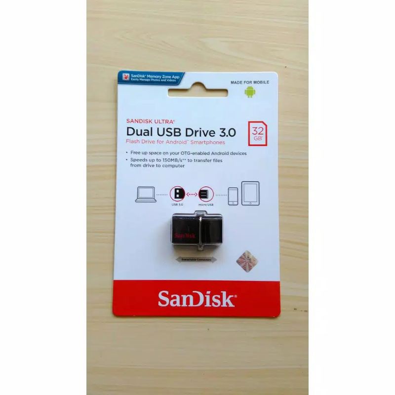Ổ Đĩa Usb Sandisk Ultra Dual Otg 100% 3.0 32gb - Sdd2-032G