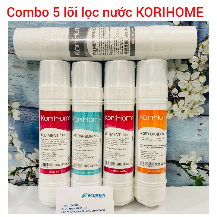 Combo 5 lõi lọc nước korihome , lõi lọc nước korihome , lõi lọc nước ro korihome