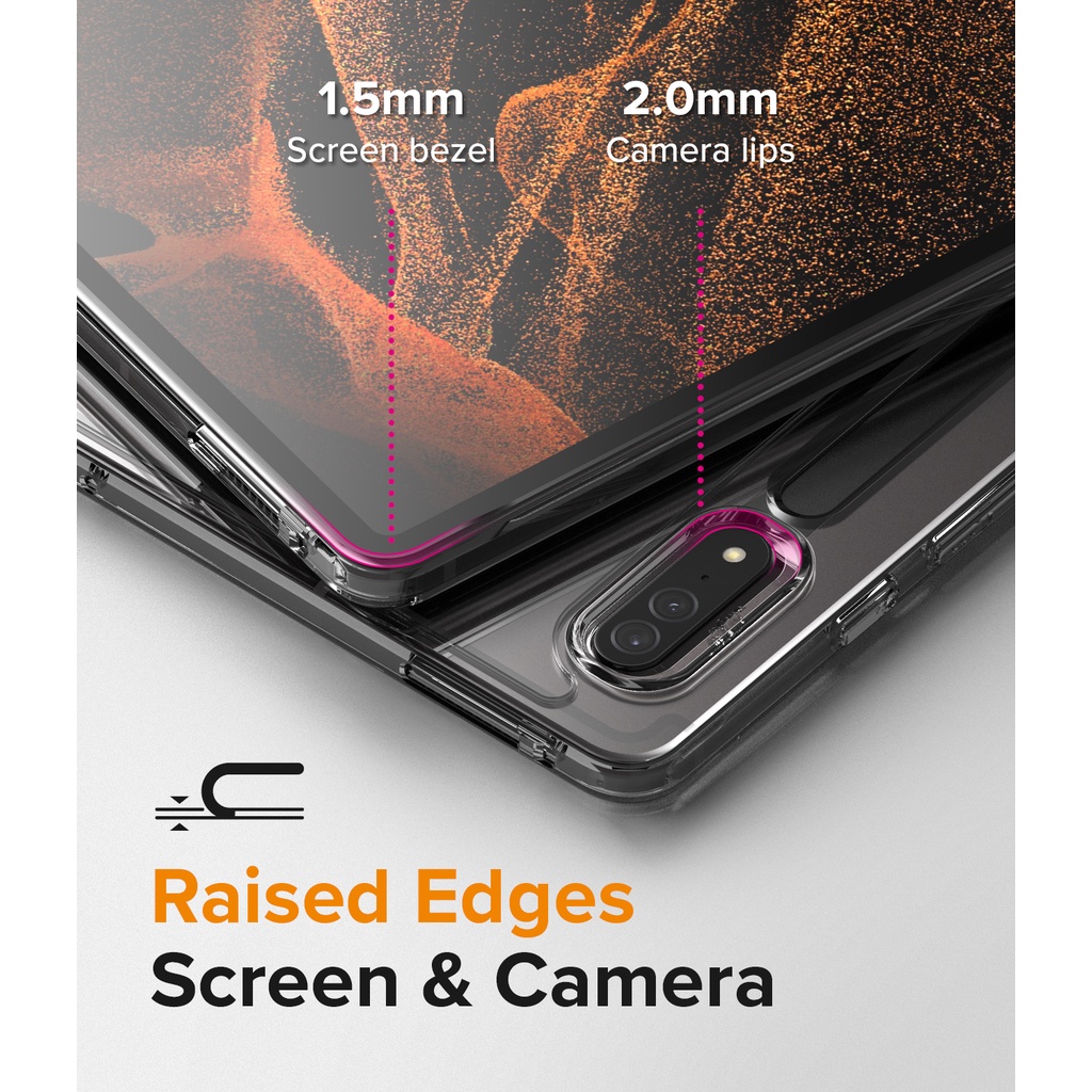 Ringke Fusion Vỏ bảo vệ được thiết kế với giá đỡ bút S cho Galaxy Tab S8 Ultra S8 S7 FE