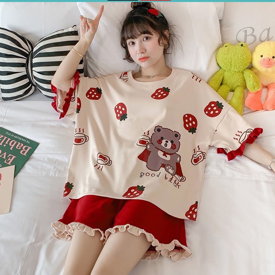 Đồ bộ mặc nhà mùa hè nữ cotton cao cấp bigsize tay lửng SAMSU MT06