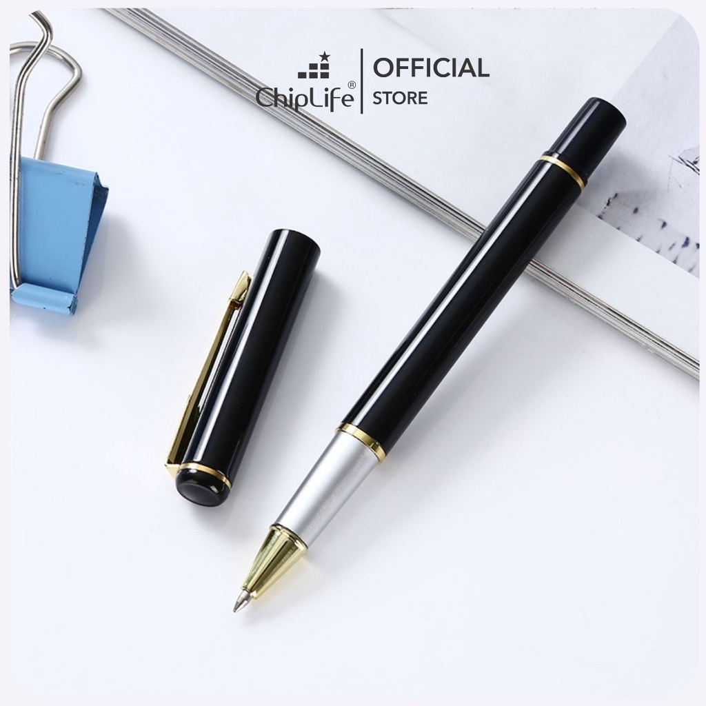 Bút ký CHIPLIFE P019 khắc tên theo yêu cầu - Dạng nắp ngòi 0.5mm mực xanh