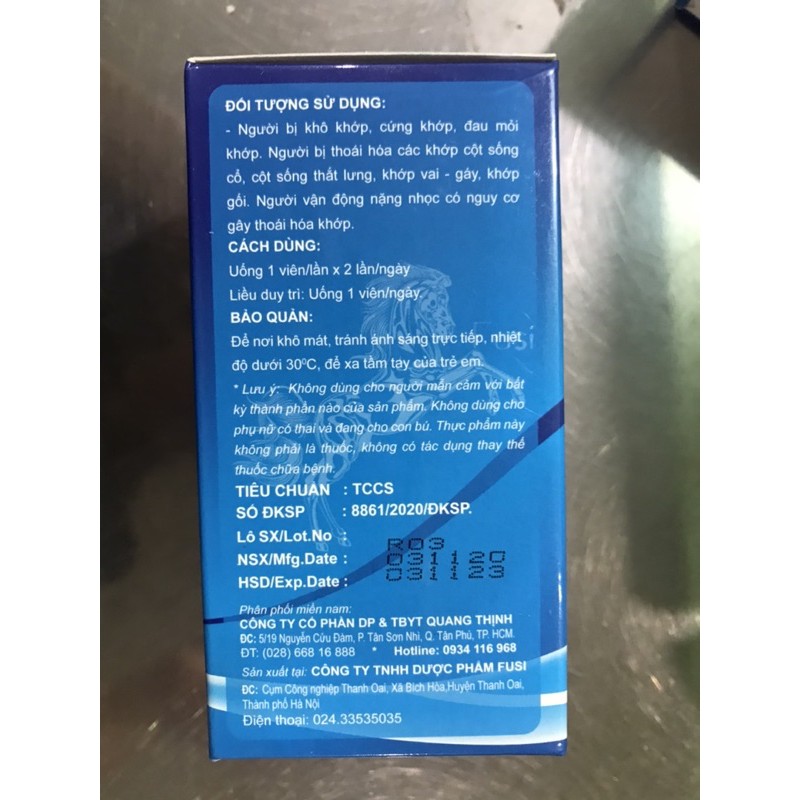 Viên Uống KHỚP KHOPFLEX  - Hộp 30 viên -Phòng Ngừa Và Hỗ Trợ Điều Trị Thoái Hóa Khớp, Khô Khớp