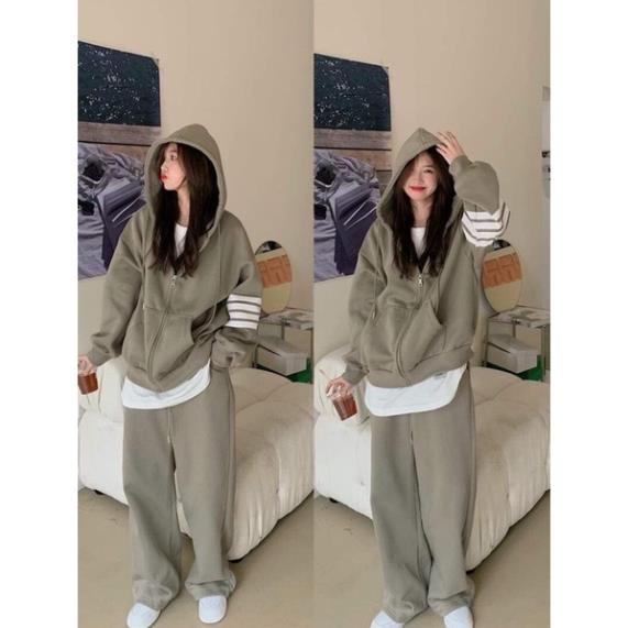 Bộ nỉ mũ 3 vạch tay mũ 2 lớp KA