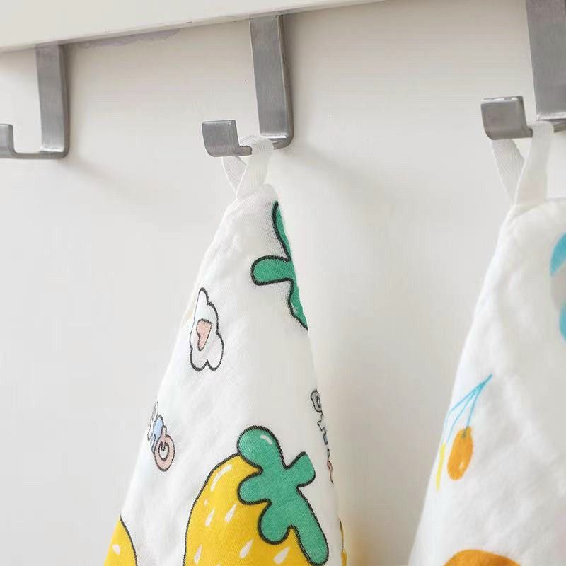 Set 5 khăn sữa HBQ khăn mặt 6 lớp 100% cotton kích thước 25cmx25cm cho bé sơ sinh