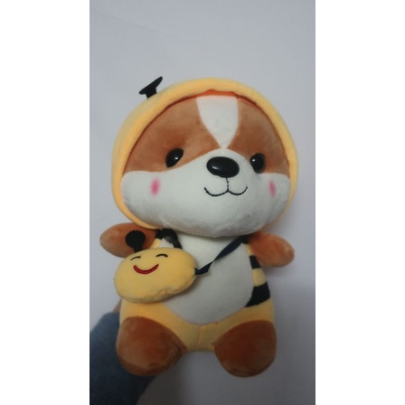 Gấu bông chú chó shimba size 30cm new 100%