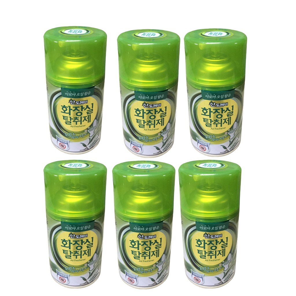 Bộ 6 chai xịt khử mùi nhà vệ sinh Sandokkabi 300ml