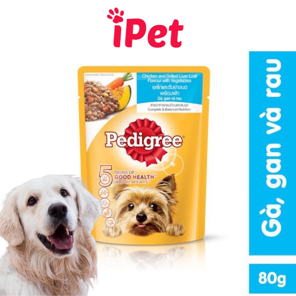 Pate Thức Ăn Mềm Cho Chó Lớn Pedigree Gói 80g - iPet Shop