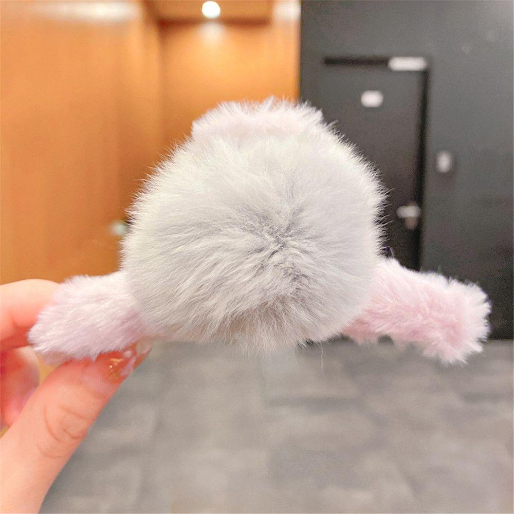 Kẹp Tóc Càng Cua Phối Lông Nhung Thời Trang Mùa Đông Cho Nữ