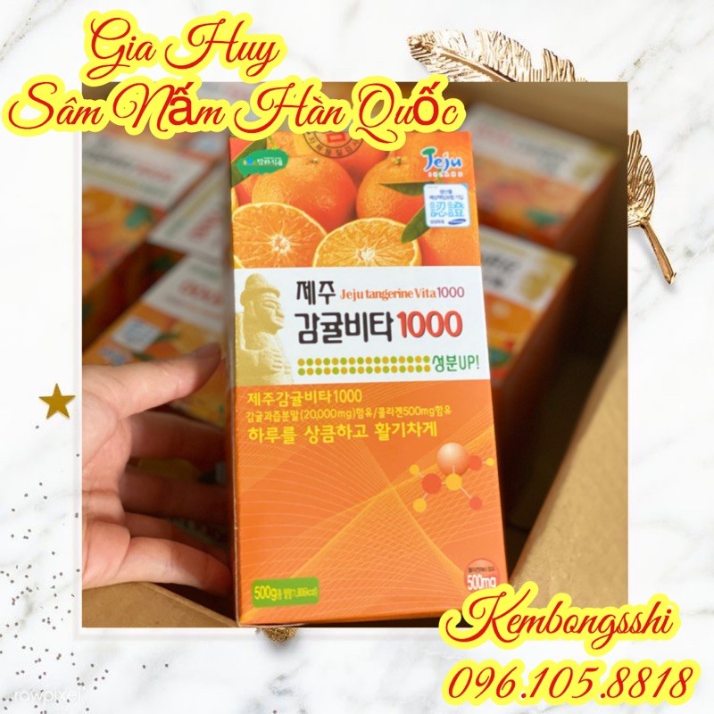 [Mã GROSALEHOT giảm 8% đơn 250K] [HÀNG MỚI VỀ] [HỘP LỚN 500gr] Viên Ngậm VITAMIN C JEJU Hàn Quốc