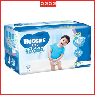 Bỉm Huggies Dán Size M76/L68/XL62/Xxl56