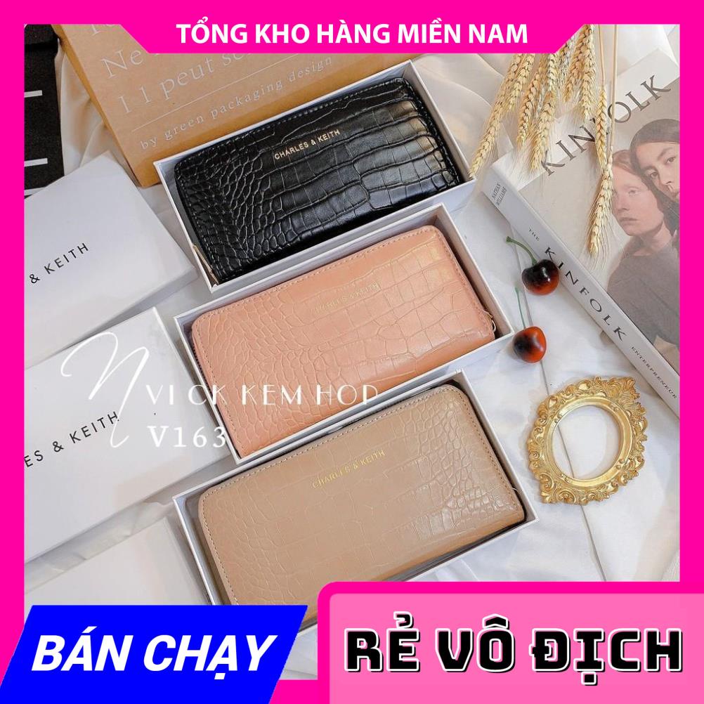 VÍ C&amp;K KÈM HỘP SANG TRỌNG V163 ⚡FREESHIP⚡100% ẢNH THẬT⚡ CHUYÊN SỈ - GIÁ TỐT