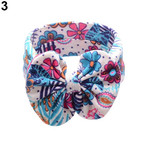 Băng Đô Nơ In Hoa Thời Trang Cho Bé