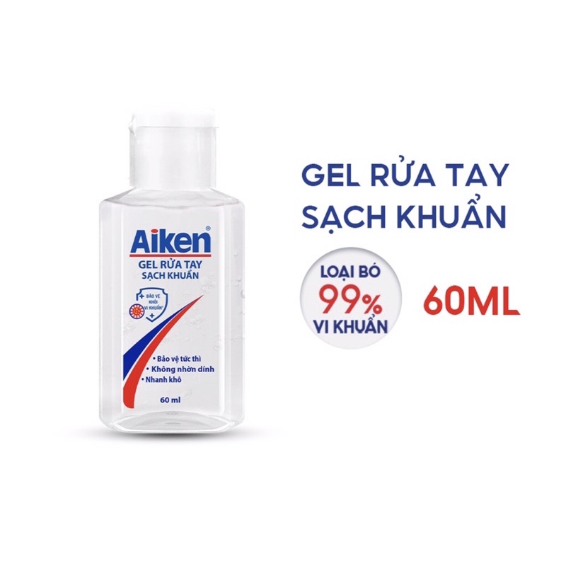Gel Rửa tay Aiken sạch khuẩn 60ml-100ml | BigBuy360 - bigbuy360.vn