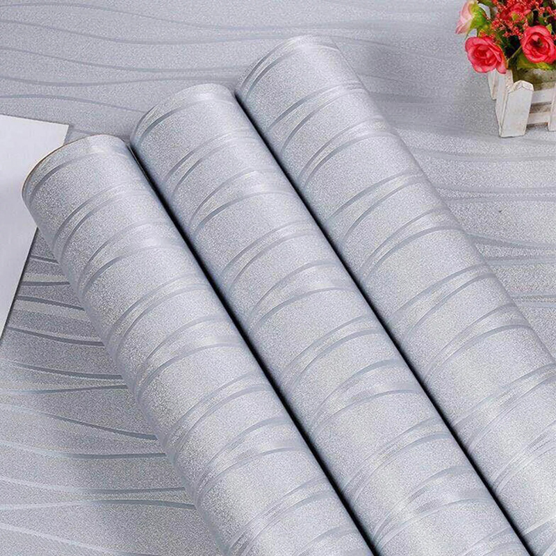 Giấy Dán Tường Pvc Màu Trơn Chống Thấm Nước Đa Năng Chất Lượng Cao 100cm X 60cm
