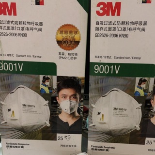 Khẩu trang 3M hàng có sẵn mã 9001V