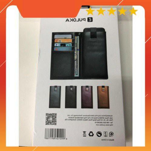 Bao Da Rút Puloka Cho IPhone X/XS Kiêm Vi Đựng Điện Thoại, Tiền, Thẻ ATM