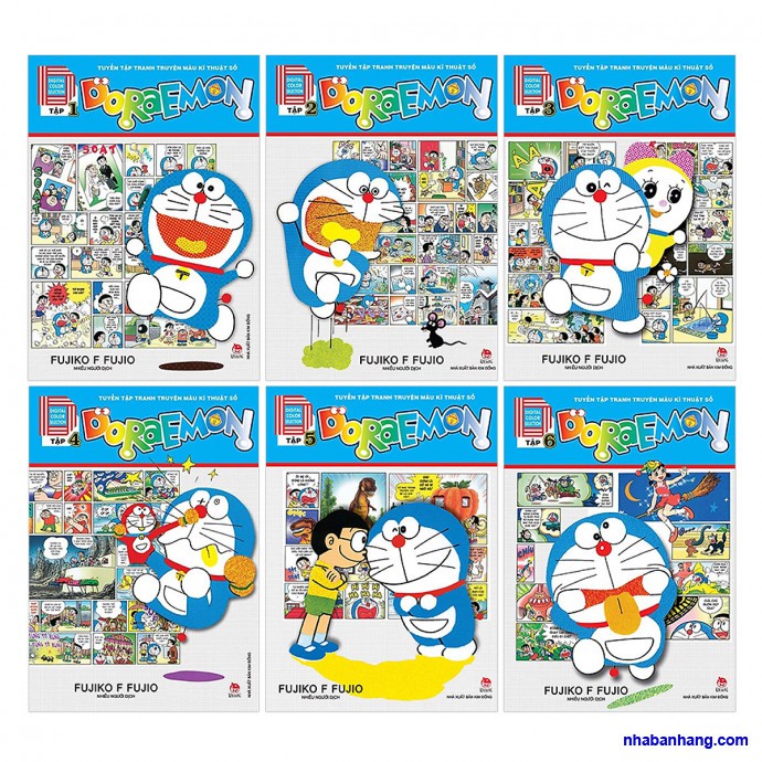 Truyện tranh Doraemon tranh truyện màu Kỹ thuật số - Trọn bộ 6 tập - NXB Kim Đồng