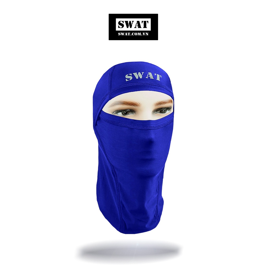 Khăn trùm đầu chống nắng SWAT 3 in 1 nhiều màu: xanh dương, đỏ cao cấp tiện lợi