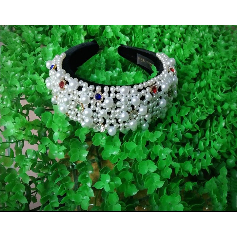 bờm cài đính hạt đính hoa đá