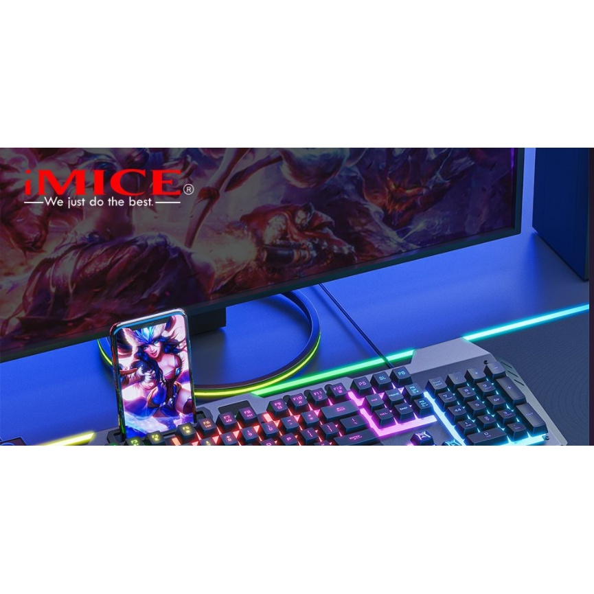 BÀN PHÍM Keyboard IMICE GK700 Giả Cơ CÓ LED chuyên GAME USB Chính hãng. VI TÍNH QUỐC DUY