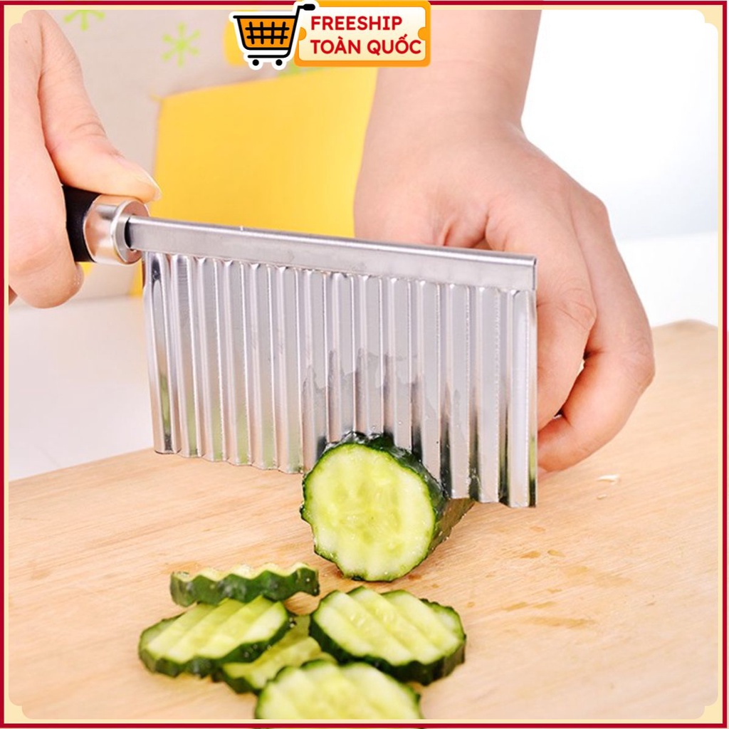 Dao Cầm Tay Nhà Bếp Cắt - Gọt Khoai Tây - Thái Cắt Củ - Quả Kiểu Sóng