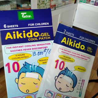 Miếng Dán Hạ Sốt Cho Bé AIKIDO GEL COOL PATCH Hạ Sốt Nhanh Giảm Đau Răng Nhanh Hàng Chính Hãng