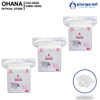 Combo 3 Gói Bông Tẩy Trang Bạch Tuyết Merilynn Hạt Massage (180 Miếng/gói)