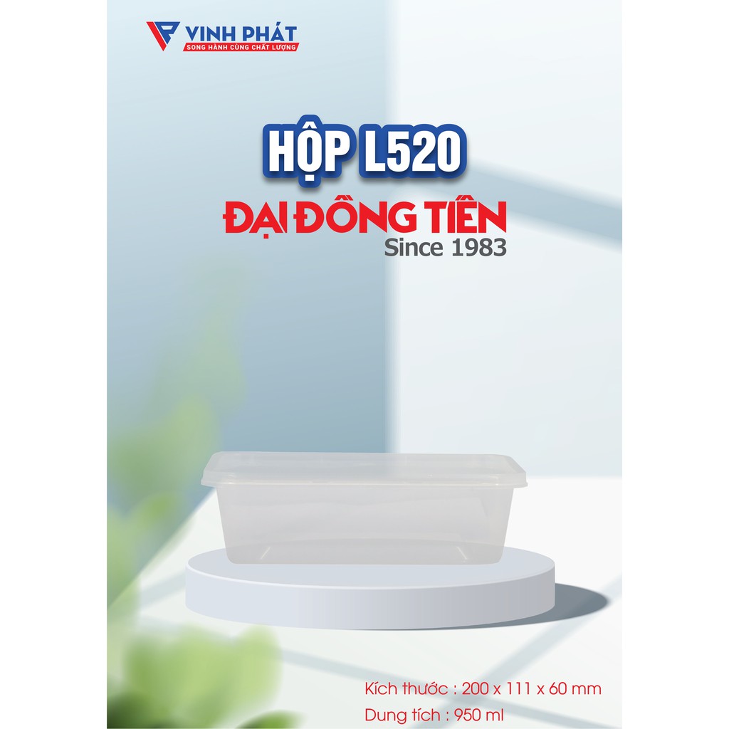 COMBO 10 HÔP NHỰA SIÊU MỎNG ĐỰNG THỰC PHẨM  950ML / 650ML ĐẠI ĐỒNG  TIẾN