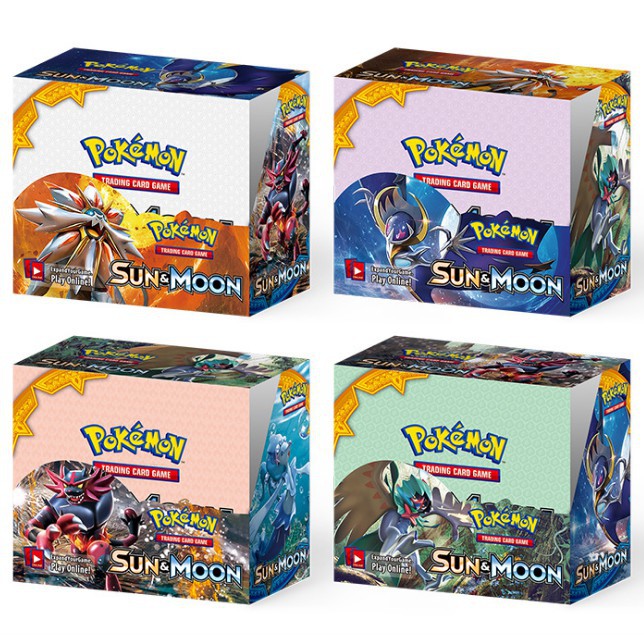 Pokemon Sun Moon Booster Box Trading Cards TCG Party Game GX Children Boys Toys