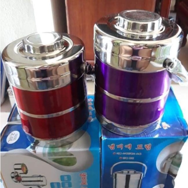 Cặp lồng Inox 3 tầng nhập khẩu 2 LÍT
