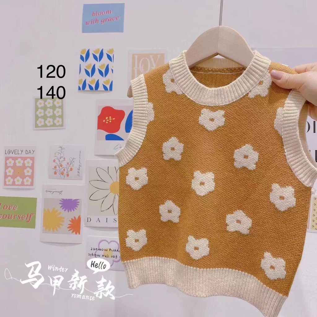 Áo len gile bé gái từ 10-26 kg