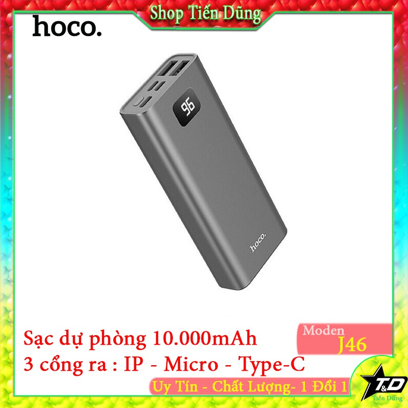 Pin sạc dự phòng Hoco J46 10000mah 2 cổng USB 2.0A màn hình led