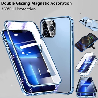 Ốp Điện Thoại Kính Cường Lực Cứng Hai Mặt Bảo Vệ 360 Độ Chống Sốc Cho iPhone 17 Pro Max 17 Air 7 8 Plus X XS MAX XR SE 2020