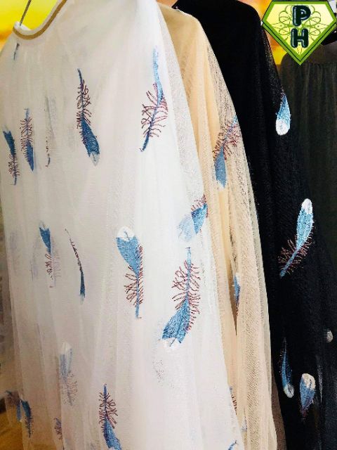 Váy lưới thêu lông công (ảnh thật và video) | BigBuy360 - bigbuy360.vn