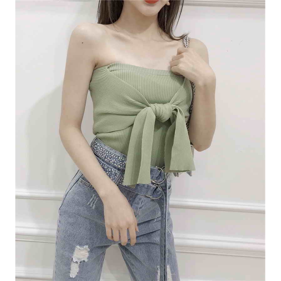 Áo dệt kim nữ không tay hở lưng gợi cảm | BigBuy360 - bigbuy360.vn