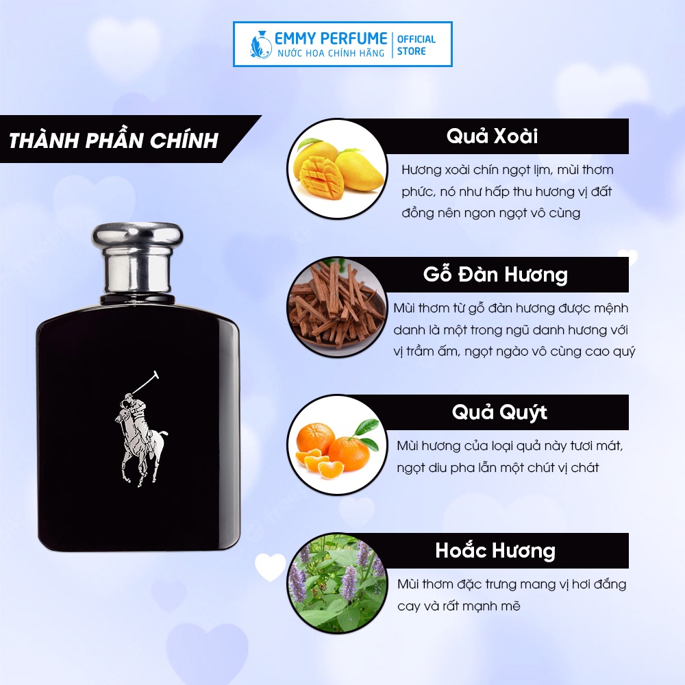 Nước hoa nam Polo blue black - Dầu thơm nam tính, hương thơm sang trọng đẳng cấp - EmmyPer