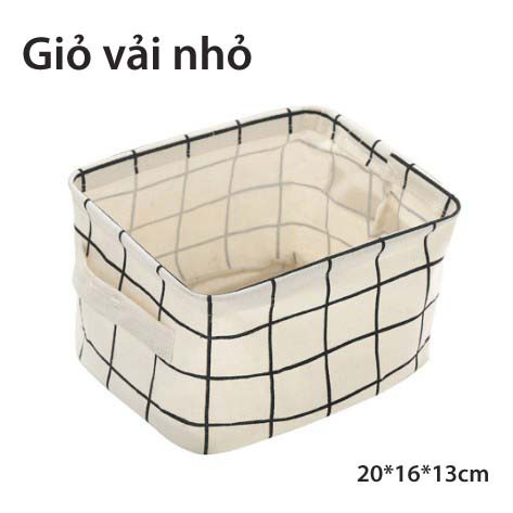 Túi vải hình chữ nhật đựng mỹ phẩm và đồ tiện ích cá nhân kích thước 20*16cm