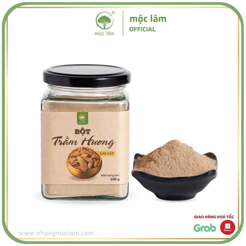 [100g] Bột Trầm Hương Nguyên Chất Cao Cấp MỘC LÂM Xông Nhà Văn Phòng Thanh Lọc Không Khí