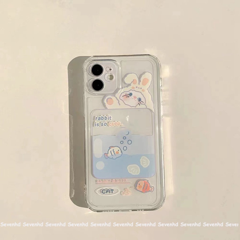 Ốp Điện Thoại Dẻo Họa Tiết Hoạt Hình Chú Thỏ &amp; Mắt Thiên Thần Cho iPhone 14 13 12 11 Pro Max X XR Xs Max 8 7 6 6s Plus SE 2020