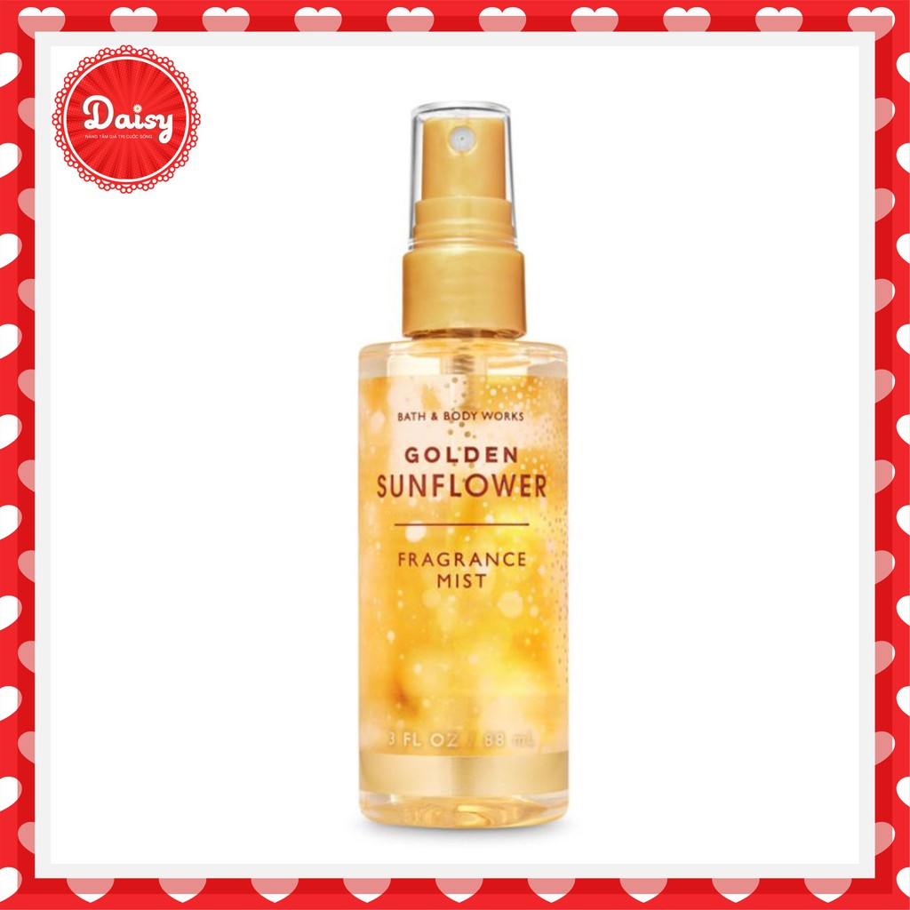 Xịt thơm toàn thân mini Bath & Body Works Golden Sunflower 88ml