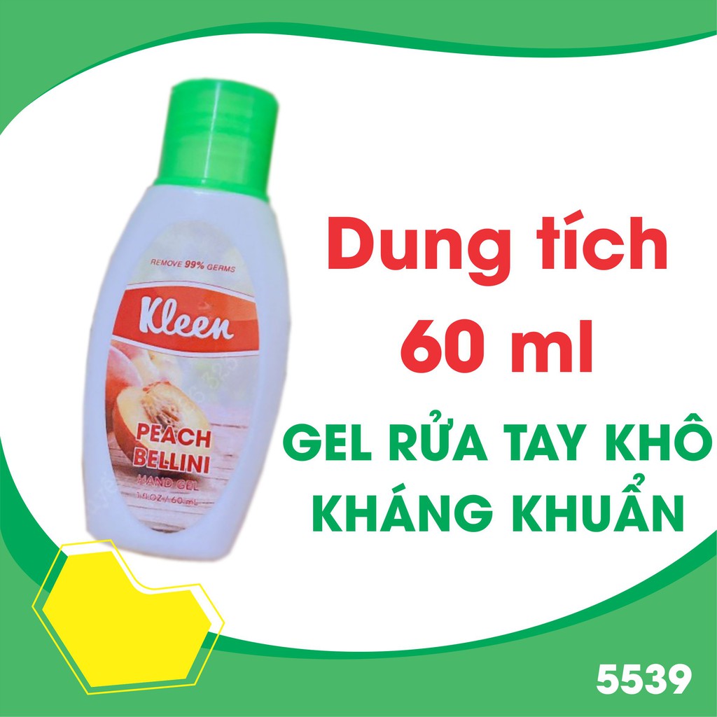 Gel rửa tay khô diệt khuẩn dung tích 60ml