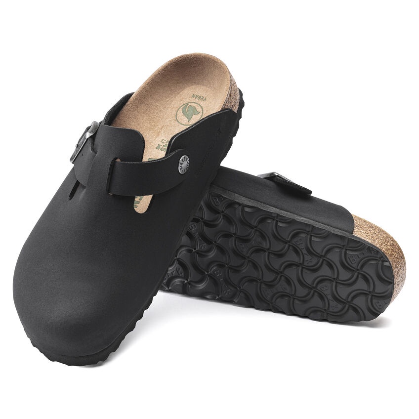 Dép Quai Ngang Nam BIRKENSTOCK Boston Earthy Vegan Black BCK1020550 Màu Đen