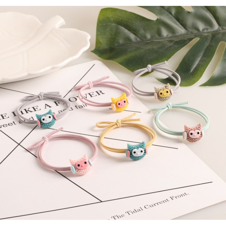 Combo 10 Thun Cột Tóc Hình Cú Mèo Dễ Thương Style Hàn Quốc Hot Trend