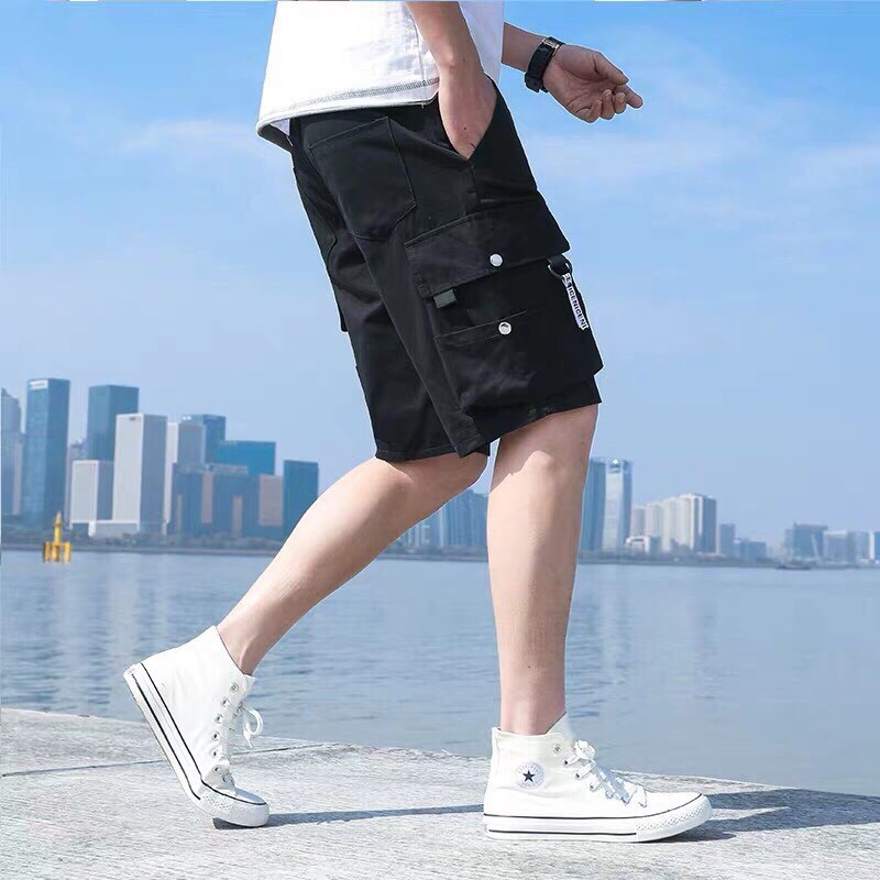 quần ống rộng short 3 line