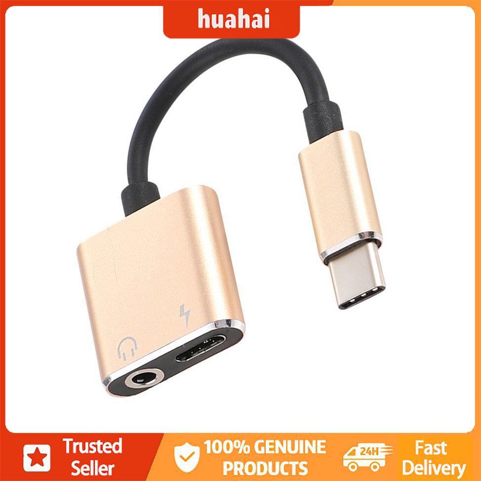 Bộ chuyển đổi cáp USB C sang Jack 3.5 Loại C Bộ chuyển đổi tai nghe 2 trong 1 Loại C 3.5mm